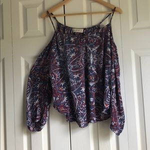 Paisley off the shoulder blouse